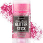 Brzeaf Waterproof Pink Glitter Stick, Not Greasy & Long Lasting, Chunky Glitter for Face/Body/Hair/Eyes/Lip, Singer Concert Music Rave Festival, Glitter Stick Makeup & Face Glitter Gel for Women Men