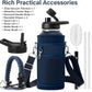 32 oz Insulated Water Bottle | Thickened Stainless Steel Vacuum Metal | Portable Sports Water Jug for Gym and Hiking with Straw, Carrier Bag, Handle Strap | BPA-Free 32 oz