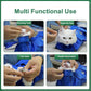 HDKUW Cat Grooming Bag,Foldable Travel Carrier for Cats,Anti-Bite Anti-Scratch Cat Grooming Restraint Bag,Pet Carrier for Administering Eye Drops,Ear Cleaner,Clipping Nails Orange L