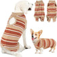 Lukovee Recovery Suit for Dogs, Onesie Surgery Recovery Suit for Female Male Dogs, Abdominal Wounds Cone E-Collar Alternative Prevent Licking Spay Recovery Suit (Brown Stripes,XXL)