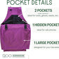 Roo Gardening Apron with Pockets & Harvesting, Picking Pouch - Adjustable, Water-resistant, Washable Canvas Cotton