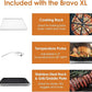 Nuwave Bravo XL Air Fryer Toaster Smart Oven, 12-in-1 Countertop Grill/Griddle Combo, 30-Qt XL Capacity, 50F-500F adjustable in precise 5F increments, Integrated Smart Thermometer, Linear T Technology