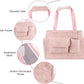Dog Carrier Purse, Fashion Leather Pet Carrier Bag, Airline Approved Soft Sided Cat Travel Tote Bag with Pockets Pink