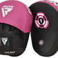 RDX Boxing Pads Focus Mitts, Maya Hide Leather Curved Hook and Jab Target Hand Pads, Great for MMA, Kickboxing, Martial Arts, Muay Thai, Karate Training, Padded Punching, Coaching Strike Shield
