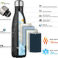 Insulated Water Bottles,17 oz Double Wall Stainless Steel Vacumm Metal Flask for Sports Travel,Marble Midnight