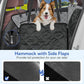 Kytely Dog Car Seat Cover for Back Seat,Waterproof Hammock with Mesh Window, Anti-Scratch Nonslip Car Seat Protector for Dogs, 600D Heavy Duty Dog Seat Cover for Cars Trucks and Suvs Gray