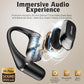 Open Ear Headphones,Over Ear Earbuds with Ergonomic Earhook,Bluetooth Headphones 5.4 with Smart Digital Display,40H Playtime,IPX6 Waterproof,Touch Control Operate Fit Cycling,Running,Workout(Black)