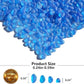 Sea Glass Stones - 0.9LB Aquamarine Blue Frosted Glass Pebbles Gemstones - Perfect for Aquarium Rocks, Fish Tank Gravel, Vase Fillers, DIY Crafts, and Home Decor