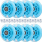 8pcs Inline Skate Wheels Led Light-Up Wheels 64/70/72/76/80mm w/Bushings 85-88A for Kids and Youth Beginners Children's Inline Skates Indoor/Outdoor Use (Blue, 80mm)