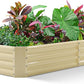 Land Guard 8×4×1ft Galvanized Metal Raised Garden Bed, Metal Planter Kit Box Outdoor for Deep-Rooted Vegetables, Flowers, Green and Herbs (Cream Yellow)…