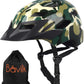 Kids Bike Helmet,Bavilk Kids Boys Girls Bike Helmets with LED Light Detachable Visor Children Youth Teen Multi-Sport for Skating Cycling Scooter Skateboard Adjustable & Lightweight 19.7"-22.4"