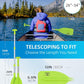 OCEANBROAD Telescoping Emergency Paddle 21''-42''（Assembling Required）/26''-54'' Aluminium Shaft for Kayaking Boating Canoeing River Tubing