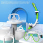 Greatever Dry Snorkel Set,Panoramic Wide View,Anti-Fog Scuba Diving Mask,Professional Snorkeling Gear