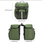 Bike Bag Accessories Panniers for Bicycle Rear Rack Bag 45L Waterproof Mountain Electric Bike Saddle Bag for Cycling Traveling Commuting Green