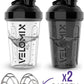 '-2 Pack- 20 oz Protein Shaker Bottles for Protein Mixes - 2x Wire Whisk | Leak Proof Shaker Cups for Protein Shakes and Pre Workout | Protein Shaker Bottle Pack