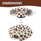 Cat Tunnel Bed with Washable Cushion for Indoor Cat, Donut Cave Tube Toys for Kitten Puppy Rabbit, Brown