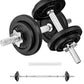 Yes4All Old School Adjustable Dumbbell Set with Weight Plates, Star Lock Collars/Connector, 40lbs to 200lbs Adjustable Weight Plates Set