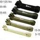 Gym Salvation Resistance Bands Set, 5 Exercise Bands, Black and Military Green Shades