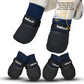 Double Dipped Thick Textured Waterproof Cotton Dog Socks | PawFlex Comfy Pawz Soft Indoor/Outdoor Pet Booties | Non-Slip Silicone Grip at Inner Wrist for No Twisting or Sliding Off| Adjustable Strap