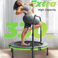 BCAN 40"/48" Foldable Mini Trampoline, Rebounder Trampoline for Adults, U/T Shape Adjustable Foam Handle, Exercise Rebounder for Adults Indoor/Garden Workout, Max Load 330lbs/440lbs