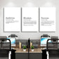 EPHANY ART - Inspirational Canvas Prints - Mindset Quotes, Motivational Wall Art Success Framed Entrepreneur Poster - Positive Quotes Wall Poster for Home Office Workplace (L-3pcs, 24x36inchx3pcs)