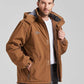 ELLSWOS Men's Waterproof Ski Jacket Winter Snow Coat Warm Hooded Raincoat Windproof Windbreakers