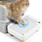 Cat Litter Box Step Ramp, Cat Litter Catcher Mat with Wooden Feet, Filter Function, Cat Pedal Stool for Self-Cleaning Cat Litter Box, Ideal for Kitten & Elderly Cats (White)
