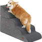 Dog Step for Bed, Dog Stair 5-Step 35D Pet Stair 22.8" H for High Bed or Sofa Non-Slip Balanced Pet Step Indoor, Grey