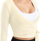 Women Tie Front Shrug Long Sleeve Bolero Cardigan Lightweight Casual Tops