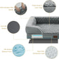 Orthopedic Dog Beds, Waterproof Memory Foam Large Sized Dog Bed with Sides, Non-Slip Bottom and Egg-Crate Foam Big Dogs Beds with Removable Washable Cover(Large,Grey)