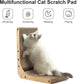 FUKUMARU Cat Scratcher, 18.7 Inch L Shape Cat Scratch Pad Wall Mounted, Cat Scratching Cardboard with Ball Toy for Indoor Cats