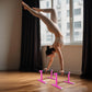 Strength Training Parallettes I-Sit Push Up Bars, Pushup Handles Calisthenics Equipment for Home Workout, Anti-slip Gymnastics Bars, Handstand & Dip Bar for Outdoor Exercise
