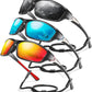 3 Pack Polarized Sports Sunglasses for Men, Mens Sunglasses Wrap Around UV400 Protection for Cycling Fishing Driving