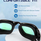 Swim Goggles, Goggles Adult with Swimming Cap, Nose Clip & Ear Plugs, UV Protection Anti-Fog Lens and Case for Adult