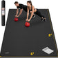 CAMBIVO Large Exercise Mat for Home Workout, 8'x6'/7'x5'/6'x4' (7 mm) Extra Thick Exercise Mat for Home Gym, Shoe-Friendly, Non-Slip Gym Mat for Jump Rope, Weights, Cardio, Fitness