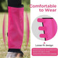 Mesh Horse Fly Boots Set of 4，Adjustable and Universal Loose Fitting & Non-Slip Horse Fly Leggings for Horses,Reduce Stressful Stomping (Pink)