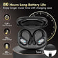 Wireless Earbuds, Sports Bluetooth Headphones, 80Hrs Playtime Ear Buds with LED Power Display, Noise Canceling Headset, IPX7 Waterproof Earphones for Workout/Running (Black)