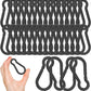 30PCS 3" Black Heavy Duty Spring Snap Hook, M8 5/16" Galvanized Steel Snap Hook Carabiner Quick Link Carabiner Clip, 500LBS Holding Capacity Quick Link Keychain for Swing Hammock Gym Outdoor