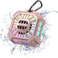 INSMY IP67 Waterproof Bluetooth Speaker, Shower Speaker Portable Small Clip-on, Multi Sync 100+ Speakers, Big Volume Booming Bass, 24H Playtime/Floatable/RGB Lights for Outdoor/Kayak/Beach(Pink)