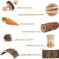 Sofier Hamster Toys Hamster Accessories for Cage Natural Guinea Pig Toys and Chews for Teeth Rat Toys Chinchilla Toys Wood Hideout Bridge Apple Wood Sticks
