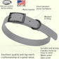 Dogline Biothane Waterproof Dog Collar Strong Coated Nylon Webbing with Black Hardware Odor- Proof for Easy Care Easy to Clean High Performance Fits Small Medium or Large Dogs, Battleship Gray