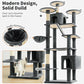 Made4Pets Tall Cat Tree, 80" Cat Tree Tower for Indoor Cats Large Adult, Modern Cat Tower with Scratching Post, Cozy Hammock, 3 Perches and 2 Condos, Sturdy and Fluffy, Dark Gray
