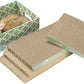MECOOL Cat Scratching Board，5PC Cat Scratch Pad with Box，Reversible Corrugated Cat Scratcher Cardboard and Lounge Bed for Indoor Cats, Catnip