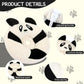 Adjustable Cat Collar Soft to Stop Licking After Surgery for Kitten, Alternative to Cone of Shame, Donut Cone for Cats, Pet Elizabethan Collar (Panda, Medium)