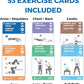 Arena Strength Workout Cards - Instructional Fitness Deck for Booty Band Workouts, Beginner Fitness Guide for Resistance Band Training Exercises at Home. Includes Workout Routines.