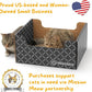 HIDE & SCRATCH Cat Scratcher Box and Cat Bed with Refillable Double-Sided Cardboard Scratch Pad for Indoor Cats