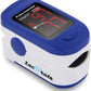 Zacurate 500BL Fingertip Pulse Oximeter Blood Oxygen Saturation Monitor with Batteries Included (Navy Blue)