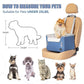 PETSFIT Small Dog Car Seat, Patent Safe Buckles Dog Booster Car Seat, Puppy Car Seat with Safety Belt, Suitable for Small Pets Up to 25lbs (Navy Blue)