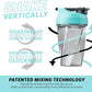 HELIMIX 1.5 Vortex Blender Shaker Bottle Holds Upto 20oz | No Blending Ball or Whisk | USA Made | Portable Pre Workout Whey Protein Drink Shaker Cup | Mixes Cocktails Smoothies Shakes | Top Rack Safe