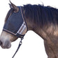 Kensington 90% UV Fly Mask Halter CatchMask UViator - Without Ears & Forelock Freedom Web Trim *Roomy Fit*- X-Large, Deluxe Black
